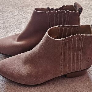 Jack Rogers ankle booties, women's 8M, brown